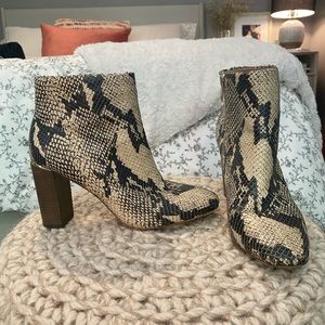 Snake skin booties